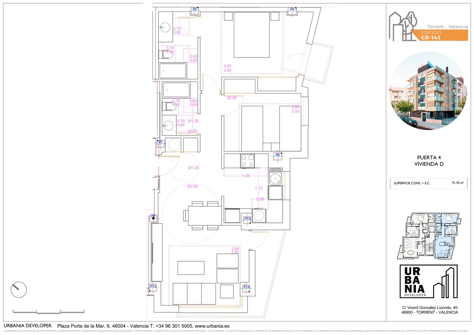Plano de Tipo D, Edificio CR-143