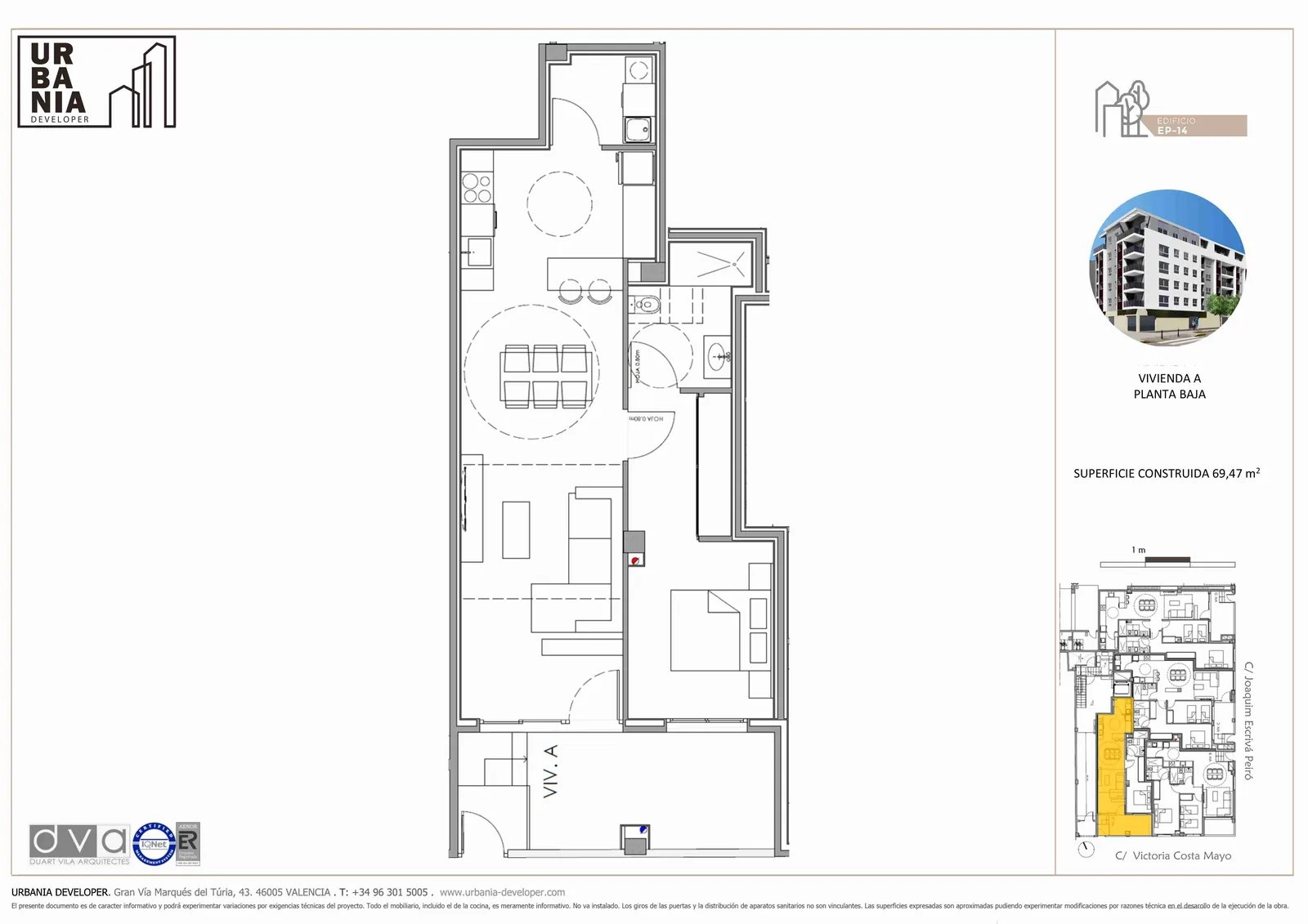 Plano de Planta baja A, Edificio EP-14