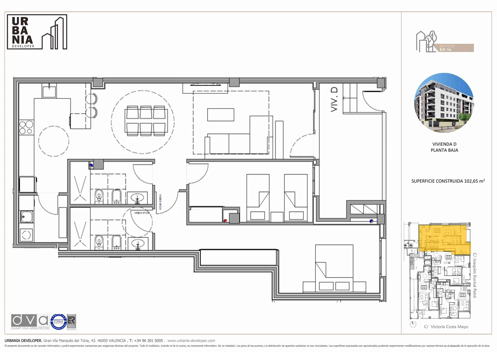 Plano de Planta baja D, Edificio EP-14