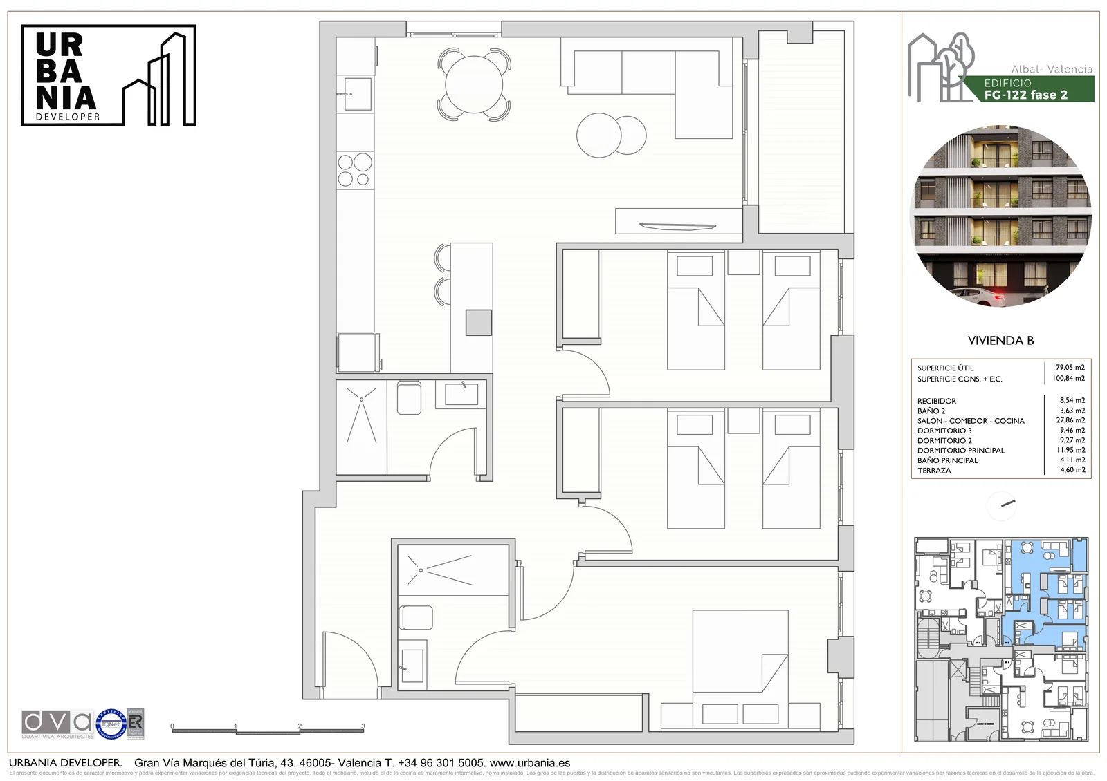Plano de Tipo B, Edificio FG-122 Fase 2