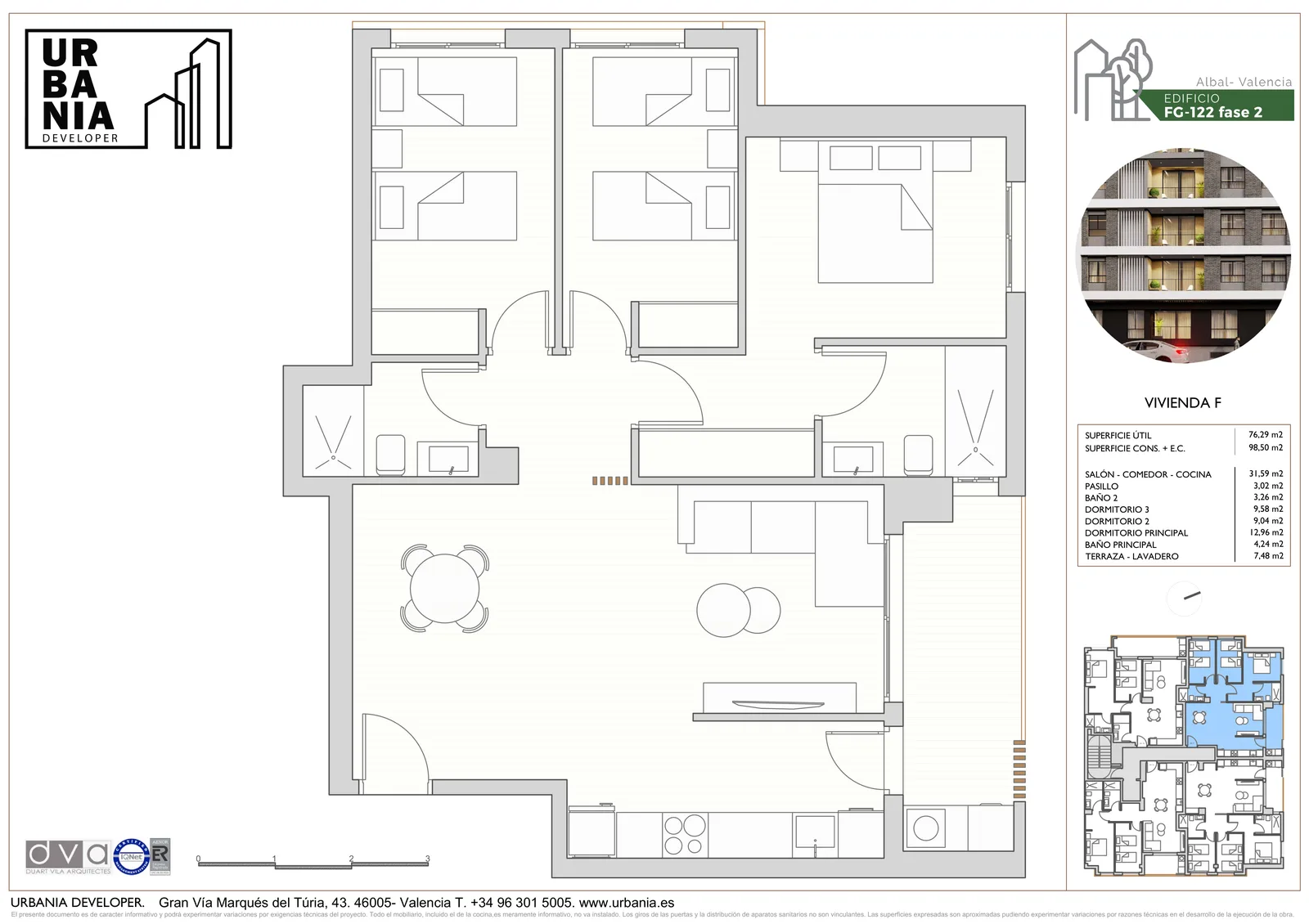Plano de Tipo F, Edificio FG-122 Fase 2