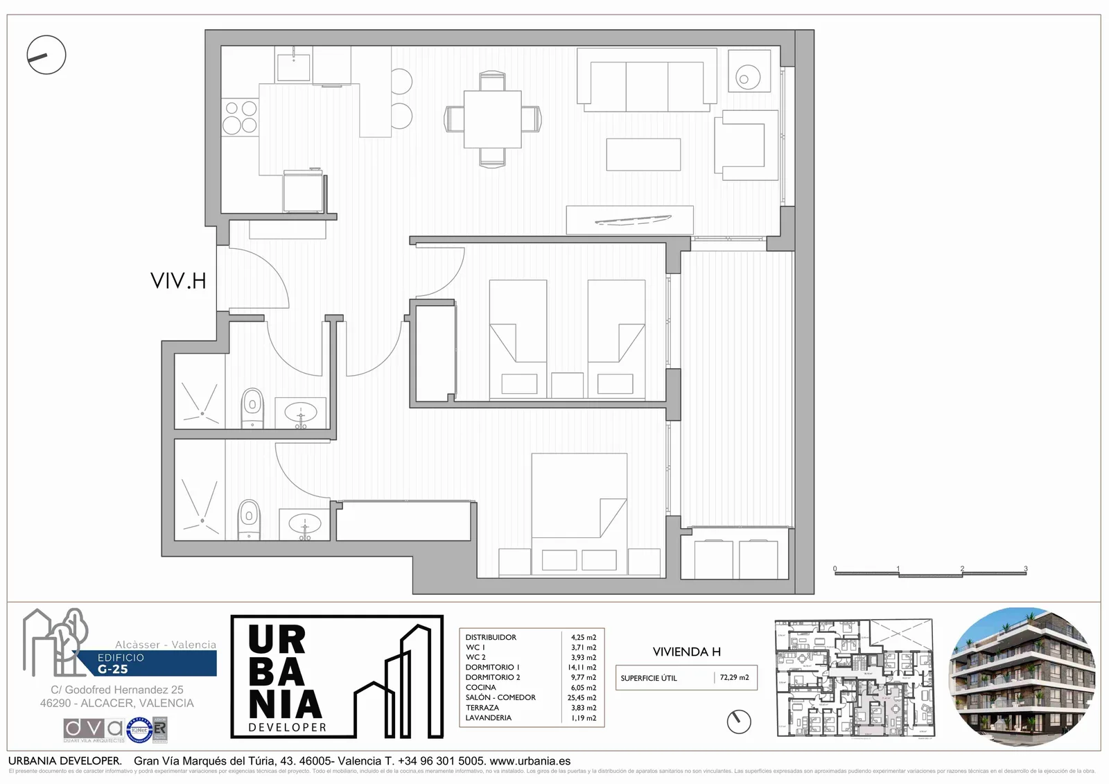 Plano de Tipo H, Edificio G-25