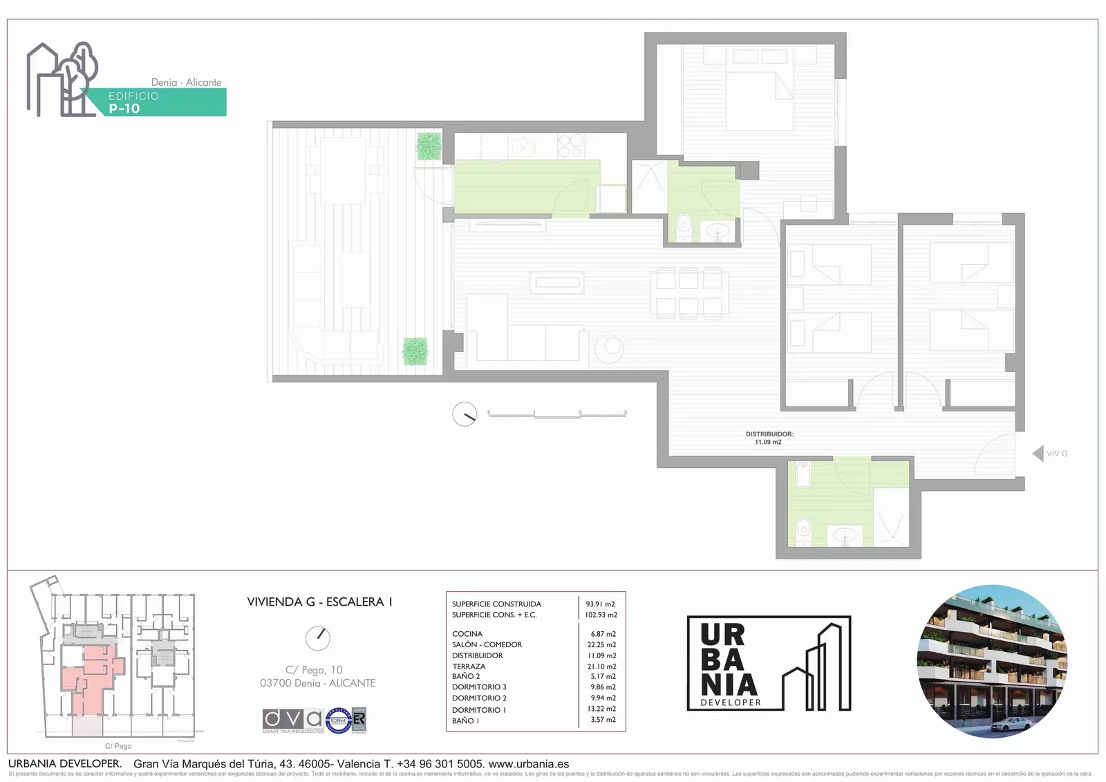 Plano de Ático Esc. 1 G, Edificio P-10