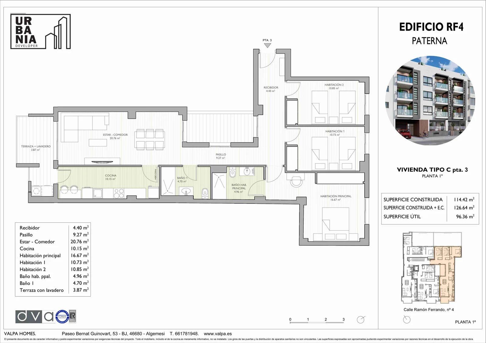 Plano de Modelo C, Edificio RF-4