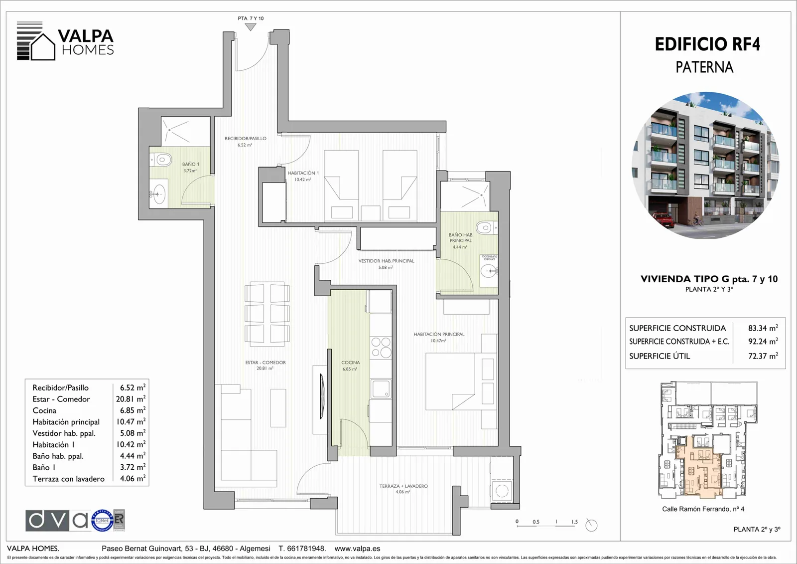 Plano de Modelo G, Edificio RF-4