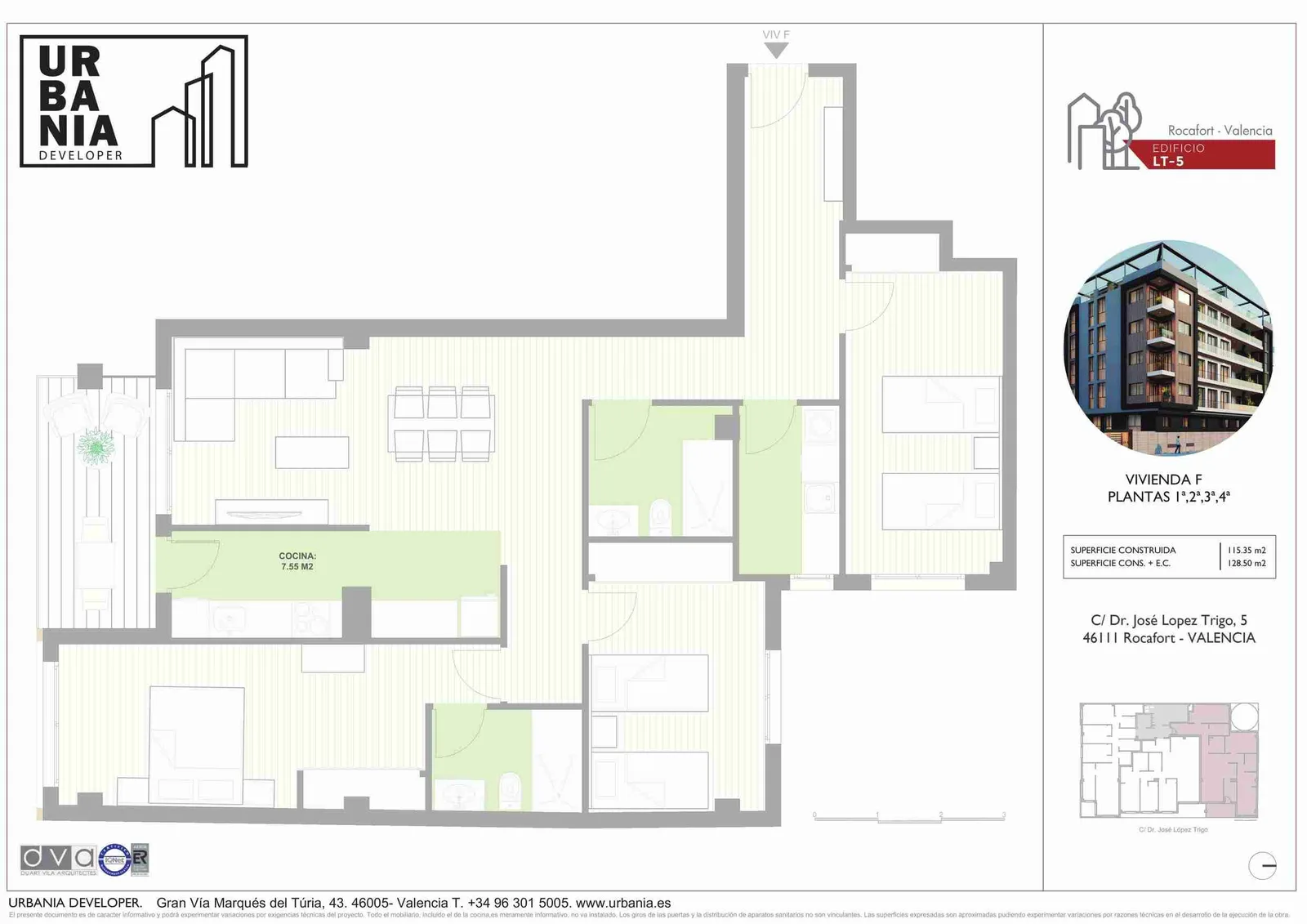 Plano de Piso F, Edificio LT-5