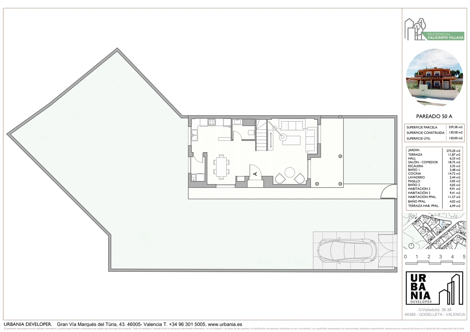 Plano de Vivienda 50 A, Residencial Calicanto Village