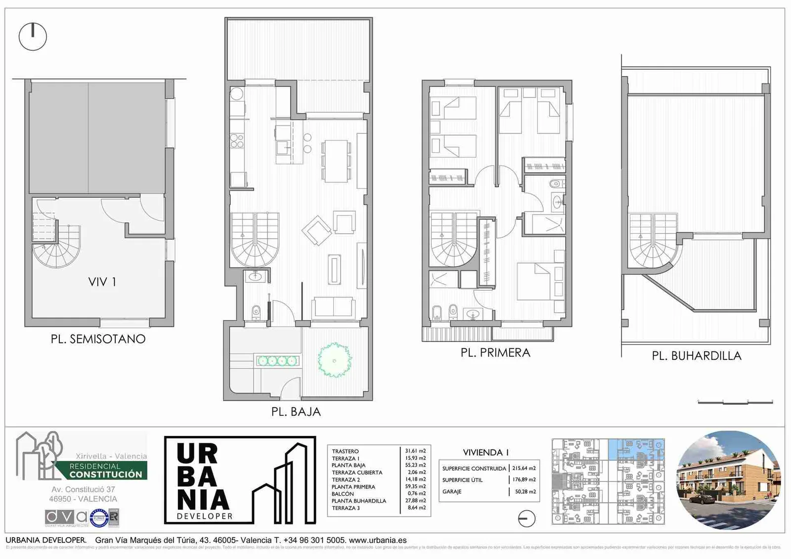 Plano de Tipo 1, Residencial Constitución