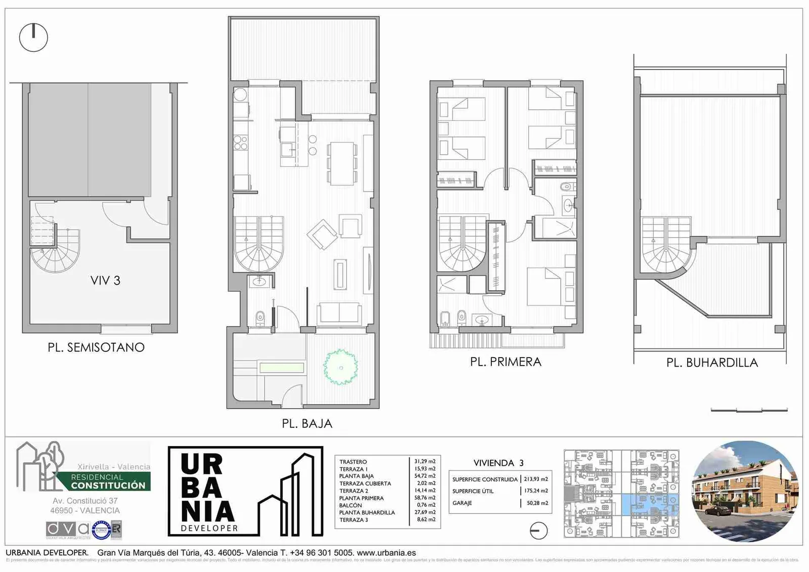Plano de Tipo 3, Residencial Constitución