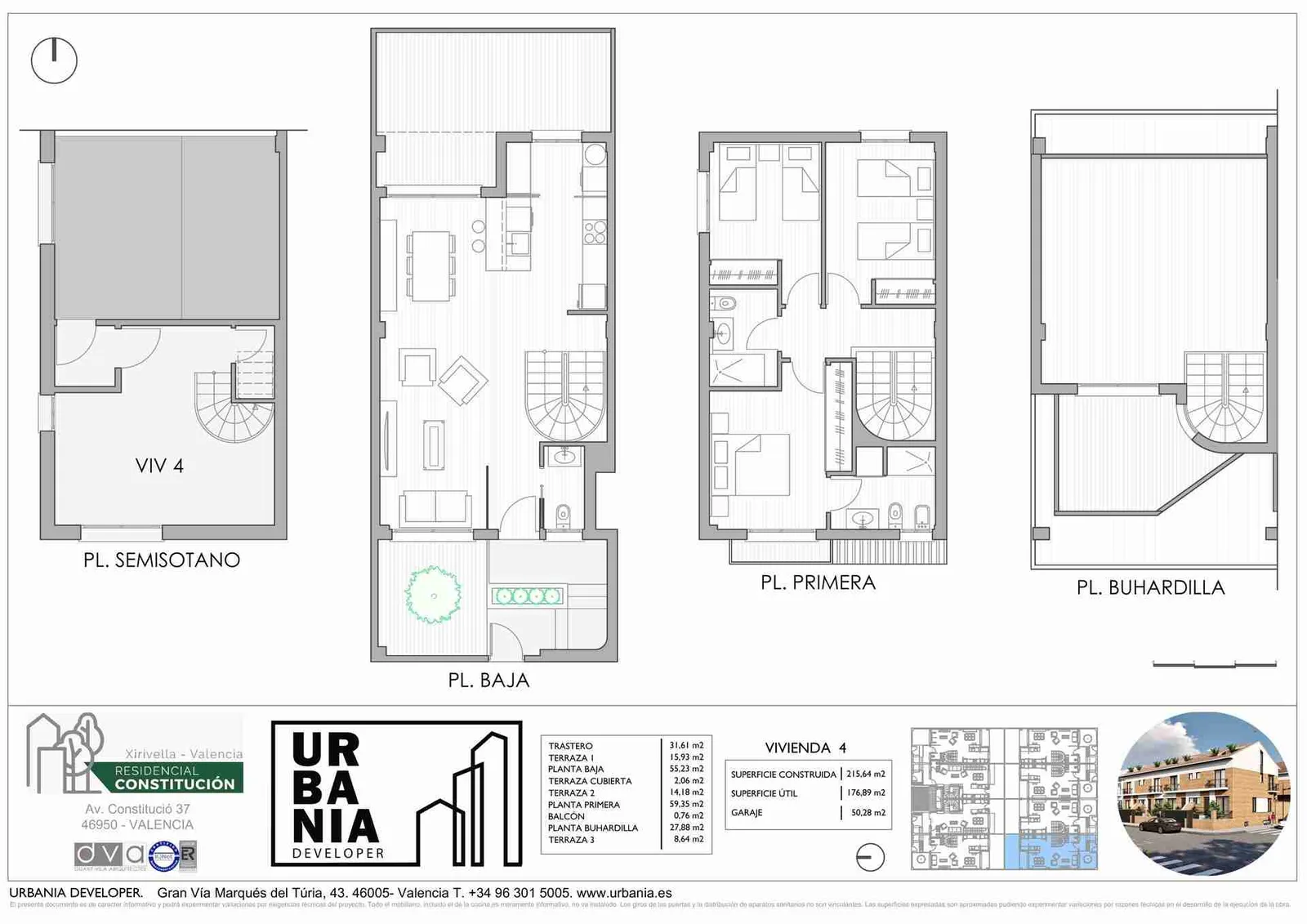 Plano de Tipo 4, Residencial Constitución