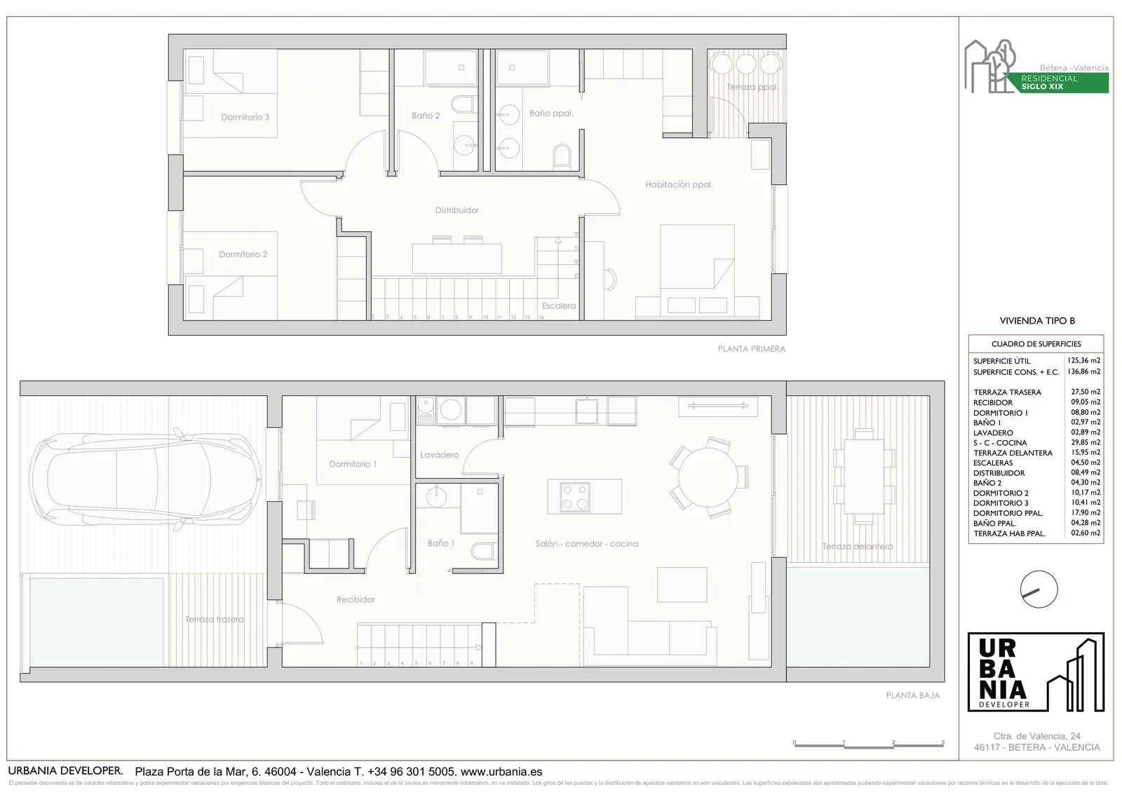 Plano de Tipo B, Residencial Siglo XIX